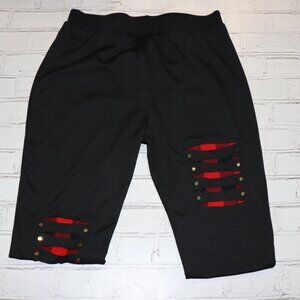 🖤 Rosegal Leggings · Size Large · Plaid Slit Detail